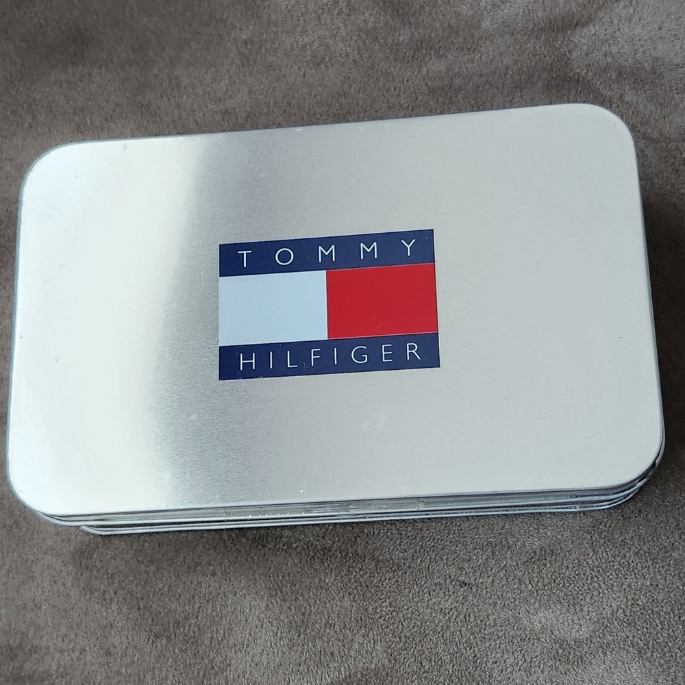 Tommy Hilfiger Silver Logo Tin - Red, White, Navy